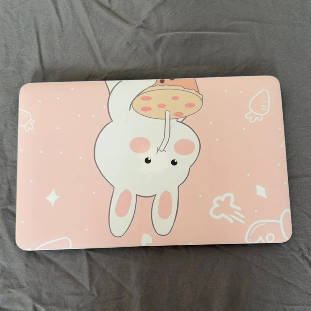MacBook Air with Pink Keyboard Cover